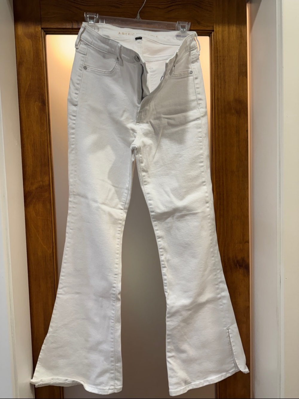 American Eagle Outfitters White Flare Jeans